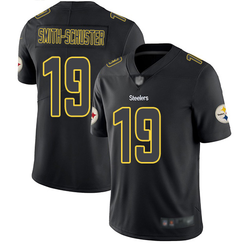 Men Pittsburgh Steelers Football #19 Limited Black JuJu Smith Schuster Rush Impact Nike NFL Jersey->women nfl jersey->Women Jersey